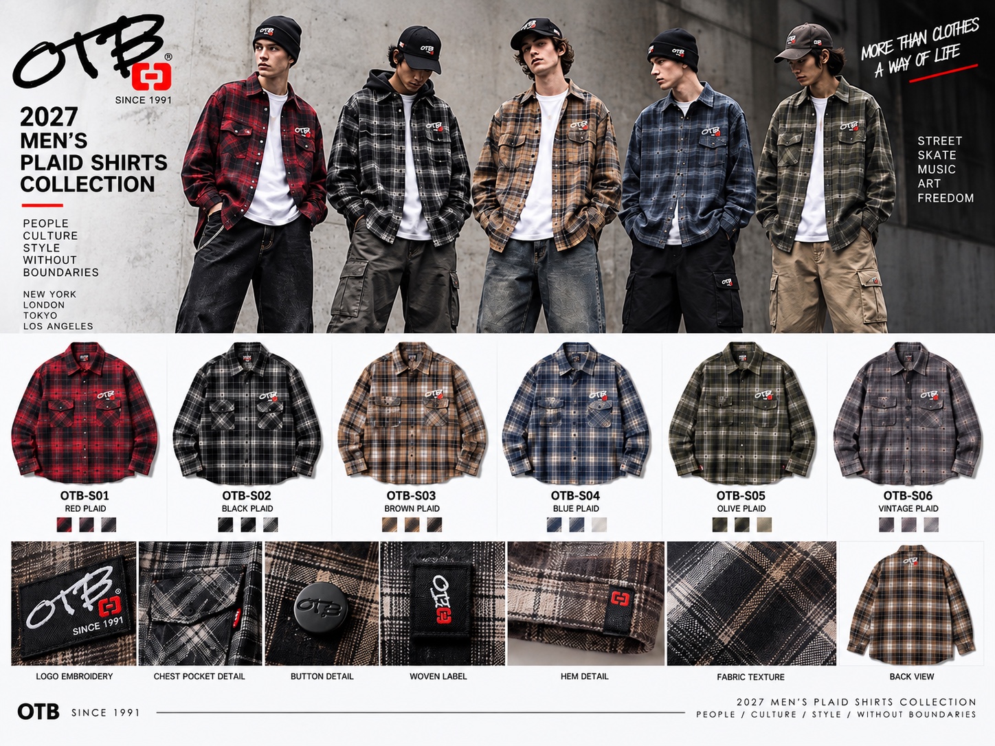 2027 Men's Plaid Shirts